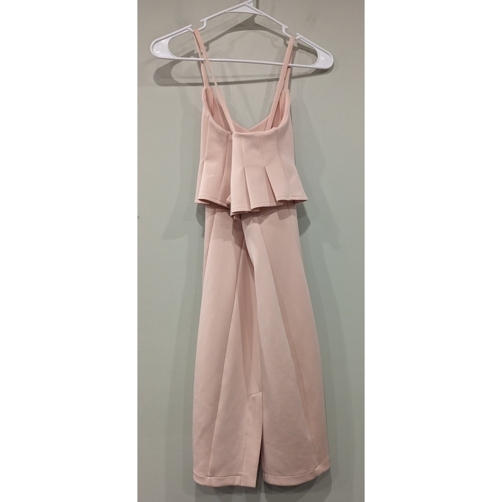 Lavish Alice Blush Ruffle Top Crossback Strap Dress Size 2 - Picture 3 of 8